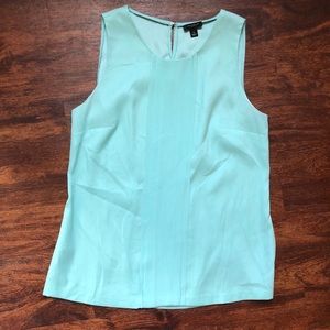 Mint green silk Ann Taylor blouse